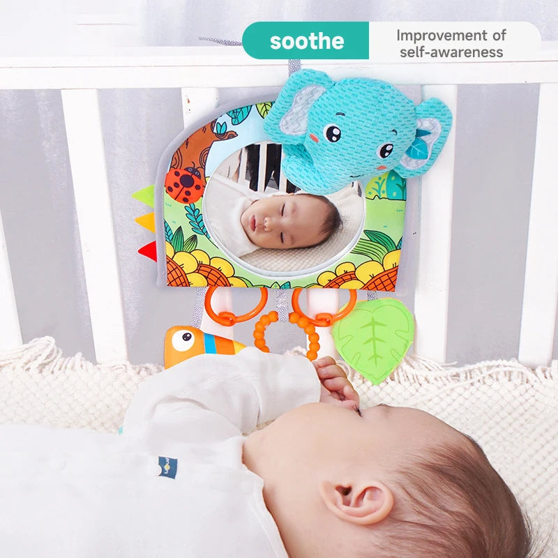 Baby Car Seat Mirror Toys Kids Monitor Adjustable Education Sensory Toys Fun Travel Infant Tummy Time Toys Babies Carseat Toys