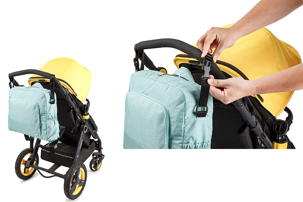 Soboba Solid Diaper Bag Fashion Waterproof Multi-functional Diaper Backpack Nursing Changing Bag for Baby Large Stylish Bag