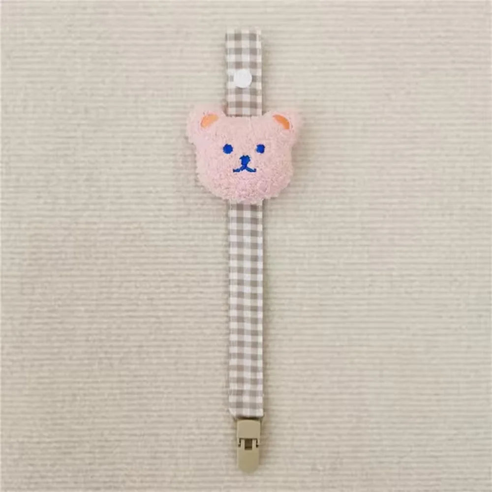 1PCS Cute Bear Baby Pacifier Clip Chain Dummy Holder Soother Pacifier Clips Strap Nipple Holder Infant Feeding Babies Accessorie