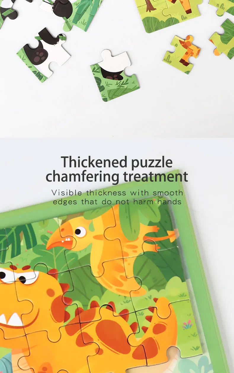 Magnetic Puzzles Games for Kids Busy Quiet Cartoon Animals Jigsaw Book Montessori Baby Educational Toys Children's Early Gifts