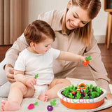 Montessori Carrot Harvest Toy for Toddlers | Wooden Sorting & Matching Game
