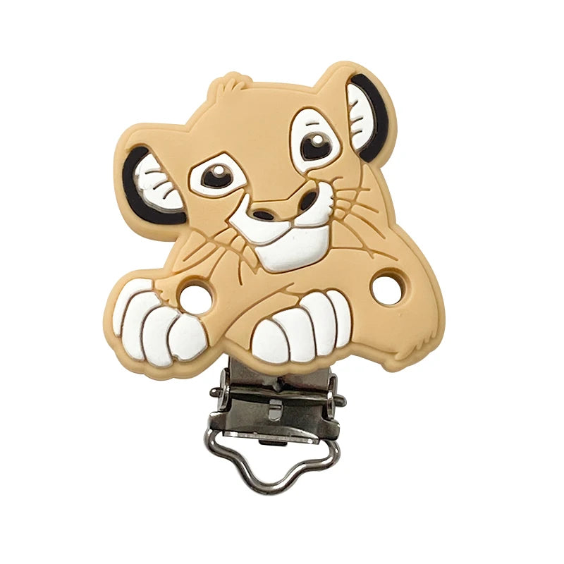 1/3/10pcs The Lion King Silicone Pacifier Clip Pacifier Chain Holder Soother Nursing Clips BPA Free Pacifier Chain Accessories