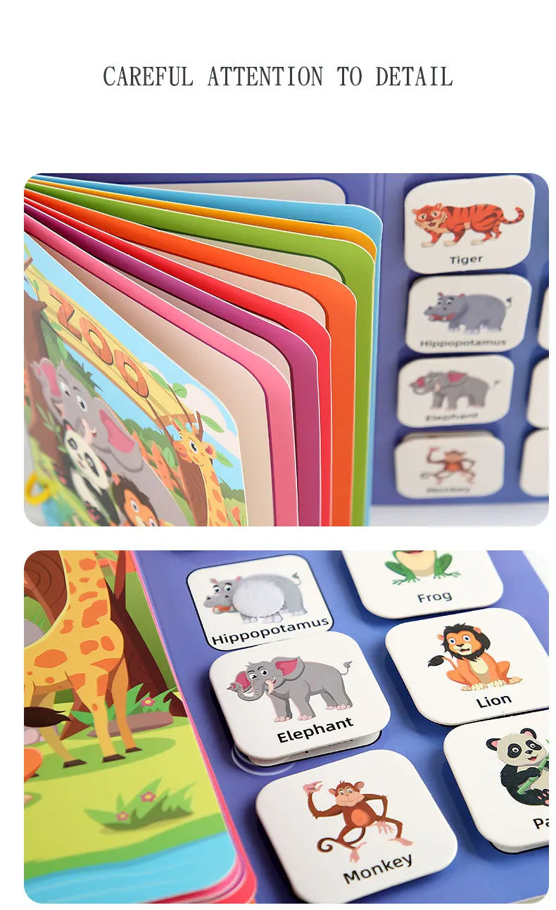 Montessori Busy Book with Stickers – My First Learning Activity Book