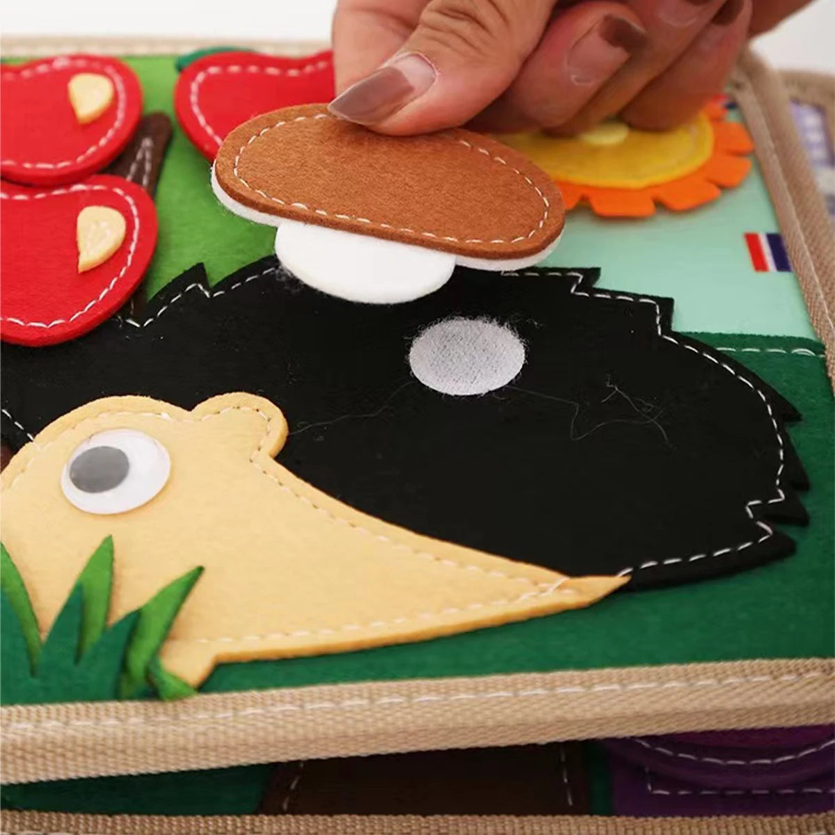 Montessori Felt Quiet Book for Toddlers | Travel Activity Busy Book