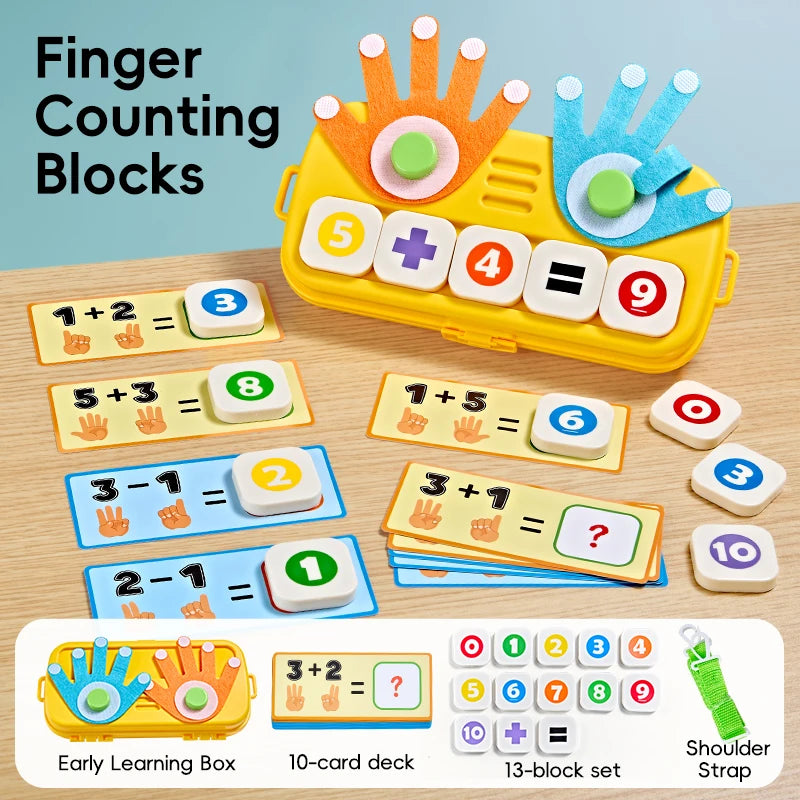 Montessori Math Learning Toy – Finger Counting & Number Recognition Game for Preschool & Early Learning