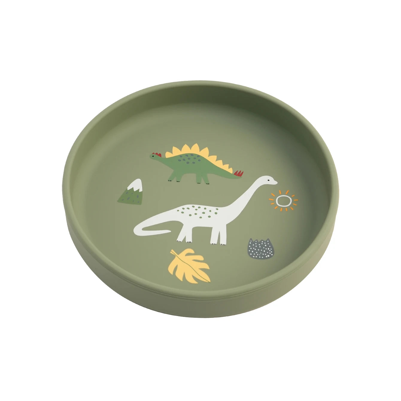 1PCS Dinosaur Silicone Baby Plate BPA Free Cartoon Food Tray For Toddlers Self Feeding Training 6M+ Easy Clean Tableware