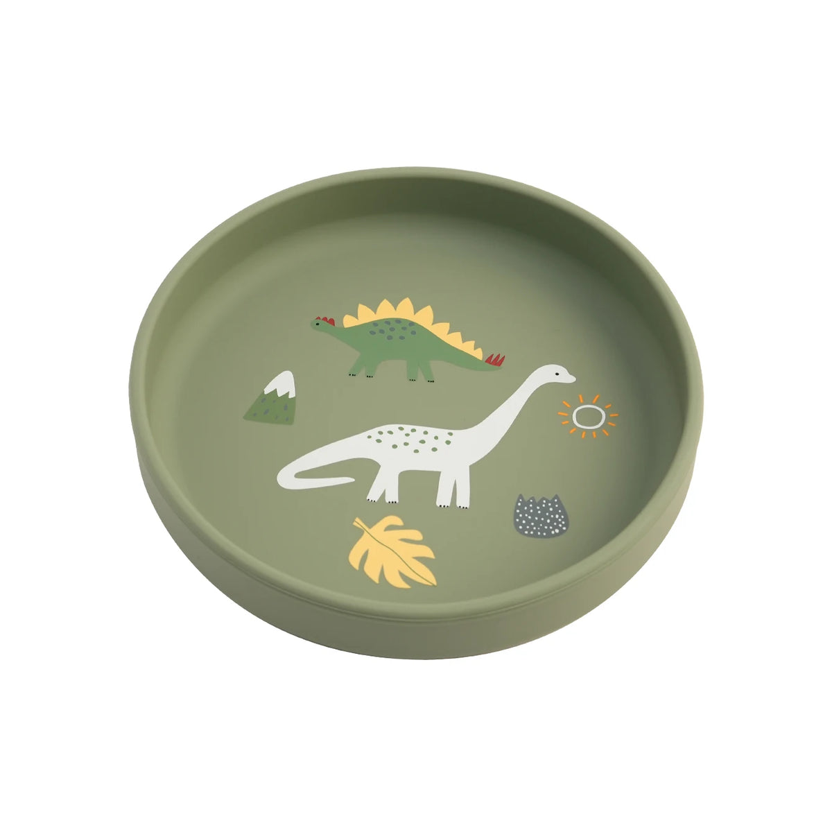 1PCS Dinosaur Silicone Baby Plate BPA Free Cartoon Food Tray For Toddlers Self Feeding Training 6M+ Easy Clean Tableware