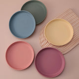 Color Kids 1PCS Food Grade Silicone Baby Plate Anti-Slip Sucker Dishes Toddler Feeding Bowl BPA Free Newborn Accessories