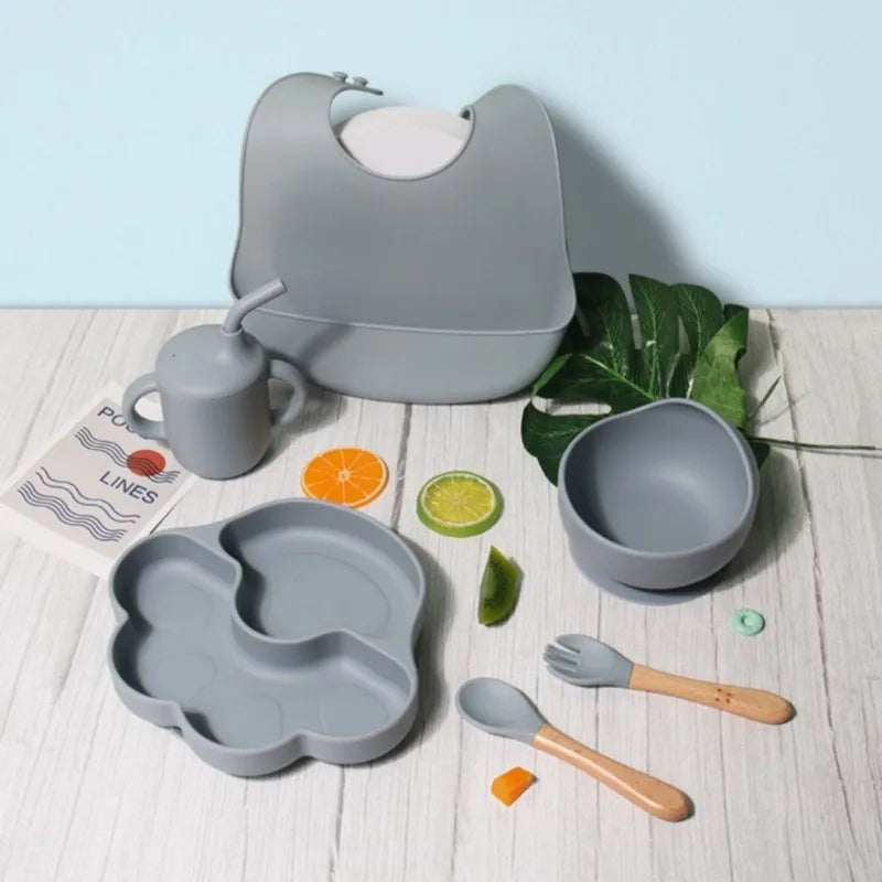 Silicone Baby Feeding Set with Suction Bowl & Plate | BPA-Free Toddler Tableware