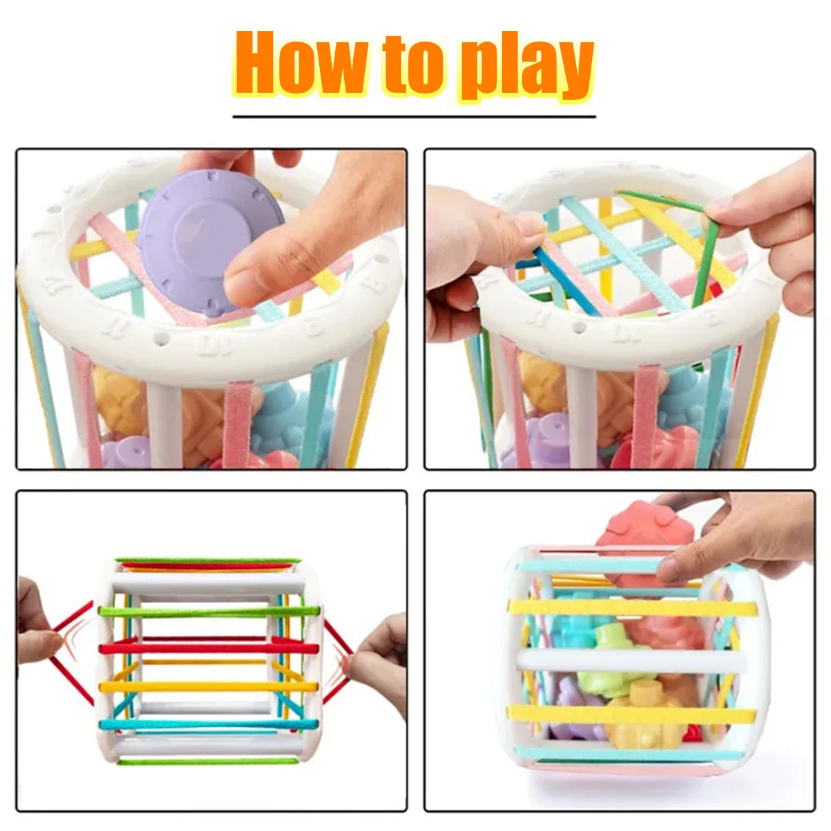Montessori Shape Sorting Blocks – Sensory Learning Toy for Babies