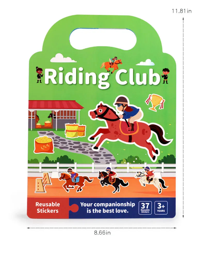 Children DIY Sticker Book Bubble Scene Sticker Jelly Paste Toy Kids Portable Reusable Quiet Busy Paste A Book