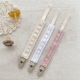 Baby Lace Fabric Pacifier Chain Pacifier Clip Fashionable Fabric and Plastic Pacifier Holder Tether Toy