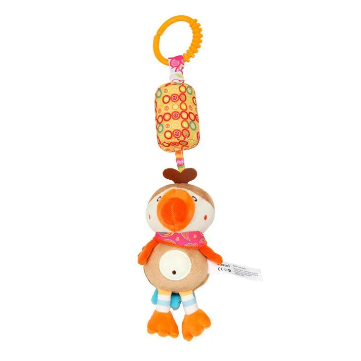 Baby Hanging Toys for 0 3 6 12 Months Rainbow Activity Plush Animal Stroller Toy for Baby Car Seat Crib Travel Sensory Baby Toy
