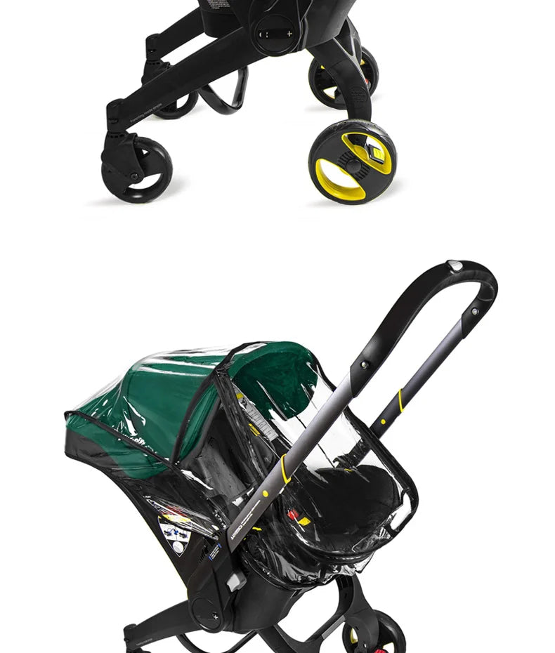 Mommy storage bag for doona Stroller accessories  portable diaper bag compatible with stroller black waterproof storage bag