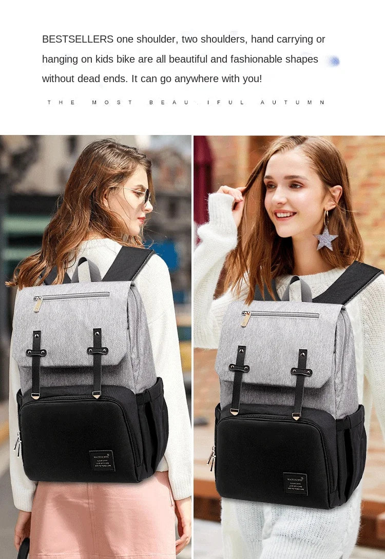 Fashion New Baby Diaper Bag Backpack Multifunctional Diaper Bag Organizer with Thermal Milk Bottle Bag Baby Bags for Mom